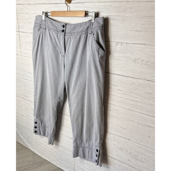 Charter Club Pants Womens Size 18W Blue & White Pinstriped Nautical Classic Fit - Picture 4 of 16